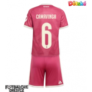Real Madrid Eduardo Camavinga #6 Dětské Alternativní dres komplet 2026-27 Krátký Rukáv (+ trenýrky)